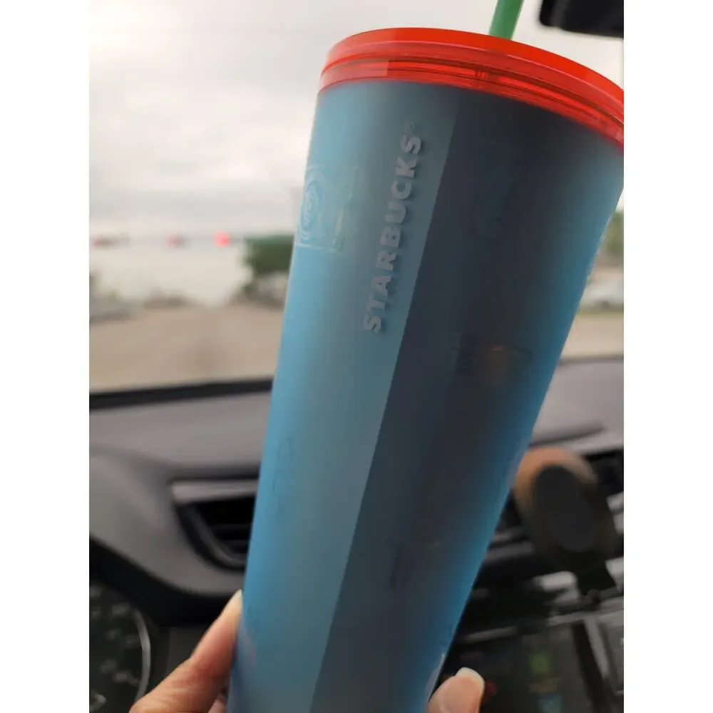 Starbucks Blue Soft Touch Emoji Venti Tumbler